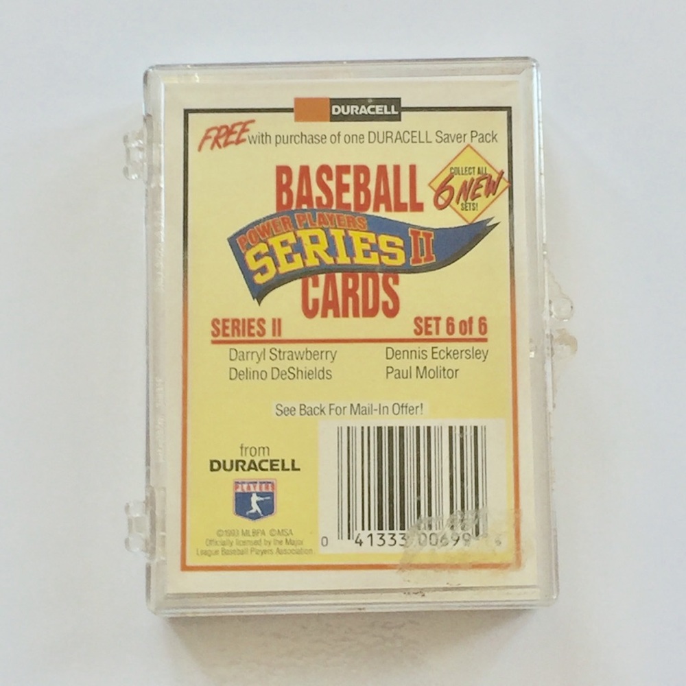 ⚾️ Duracell Baseball Cards series II Set 6 of 6
